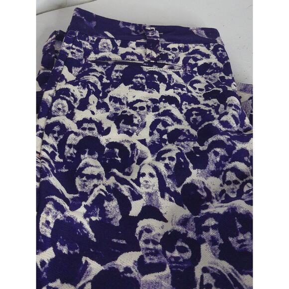 Vintage 1970s Campus Slacks Baron Wolman Woodstock Photo Print Bell Bottom Jeans - Picture 7 of 16